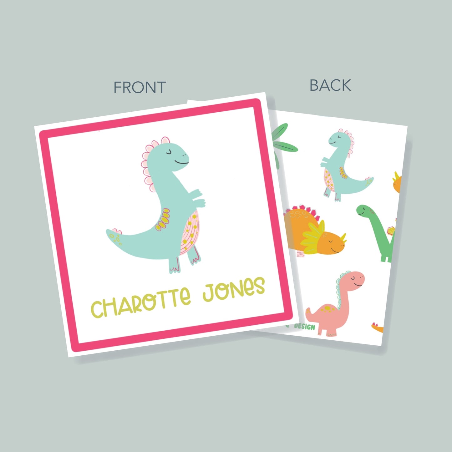 Girl Dinosaur Invitation Set