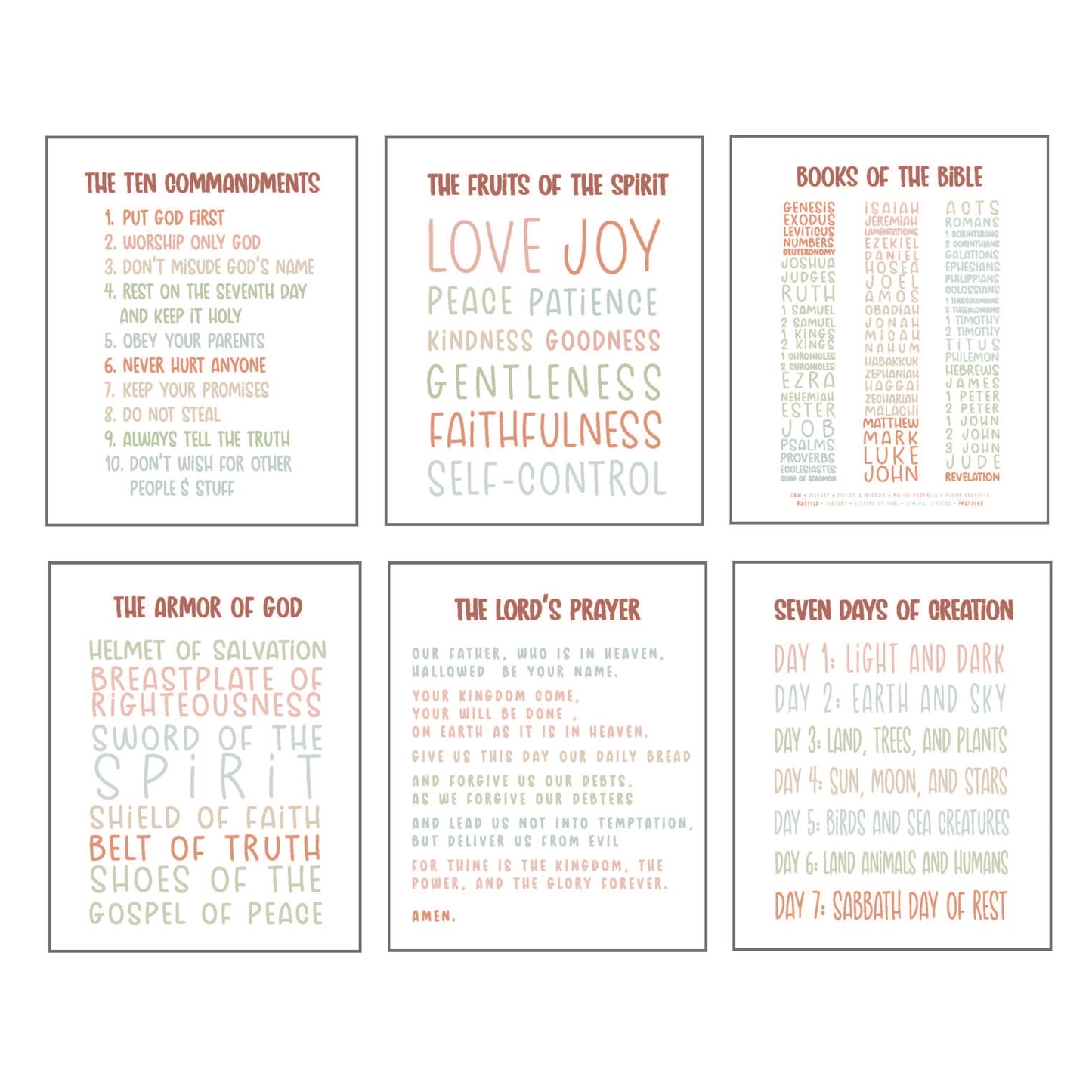 The Books of the Bible Art Print