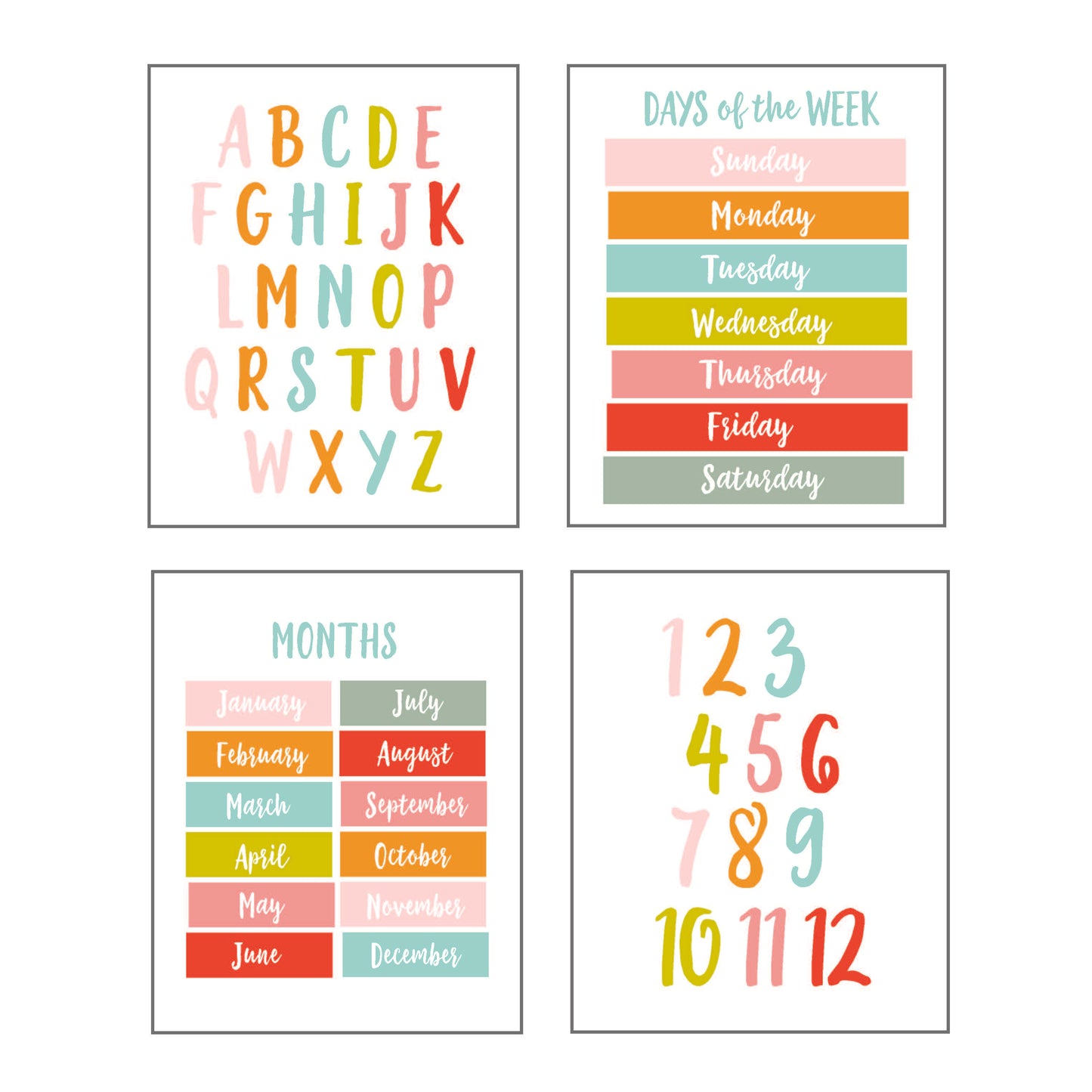 Numbers Educational Art Print