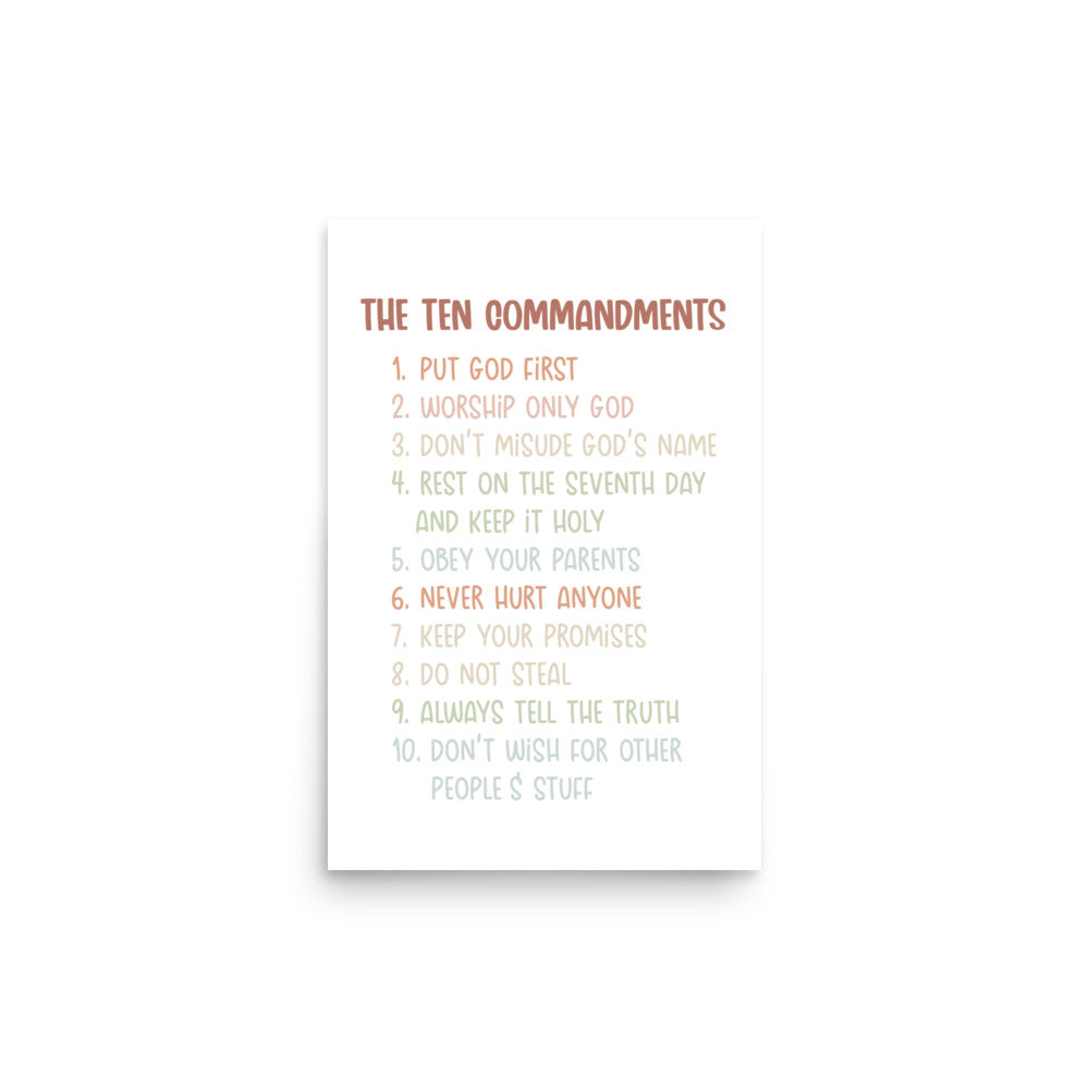 The Ten Commandments Art Print