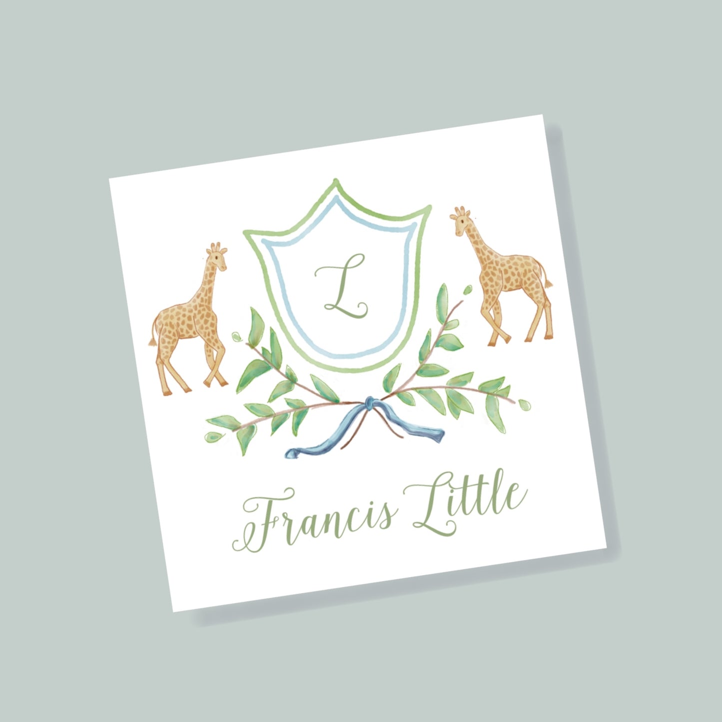 Giraffe Crest Gift Tag