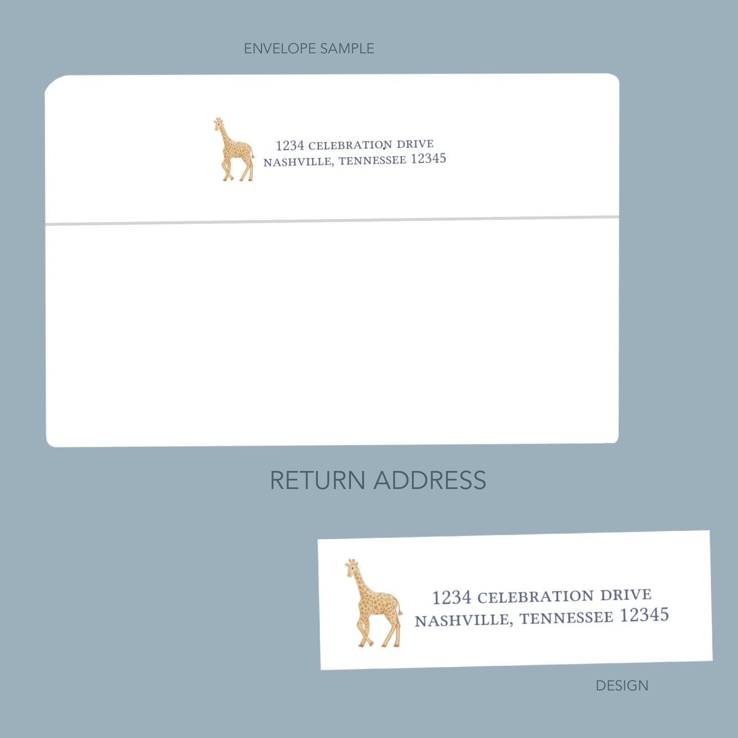 Giraffe Crest Thank You Note