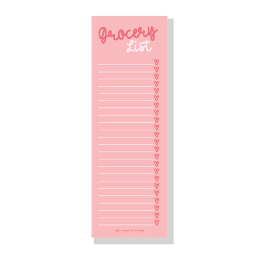 Grocery List 100 Sheet Notepad - Peach