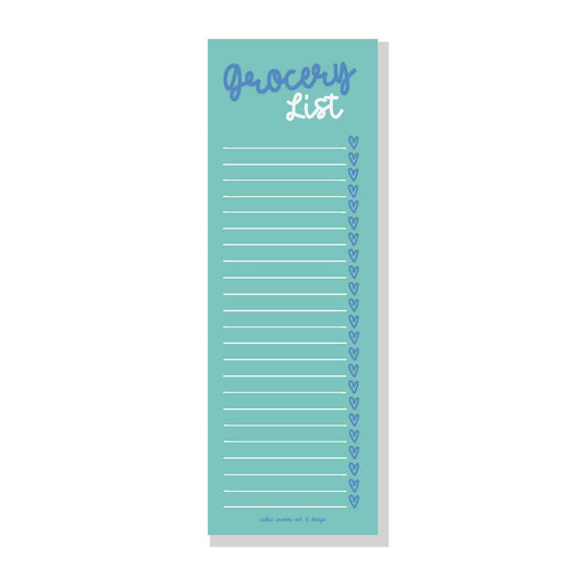 Grocery List 100 Sheet Notepad- Sea Blue