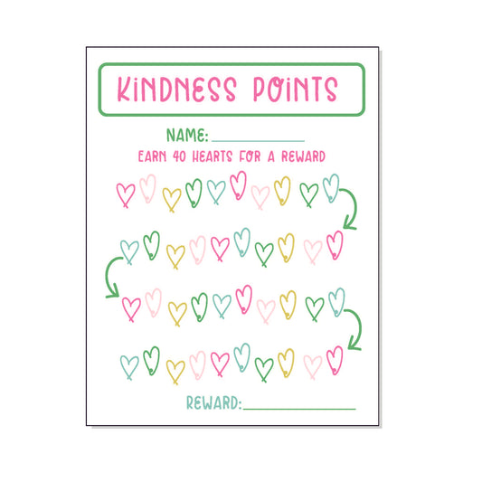 Kindness Points Pastel Printable