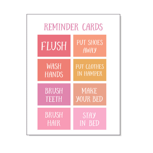 Reminder Cards for Girls