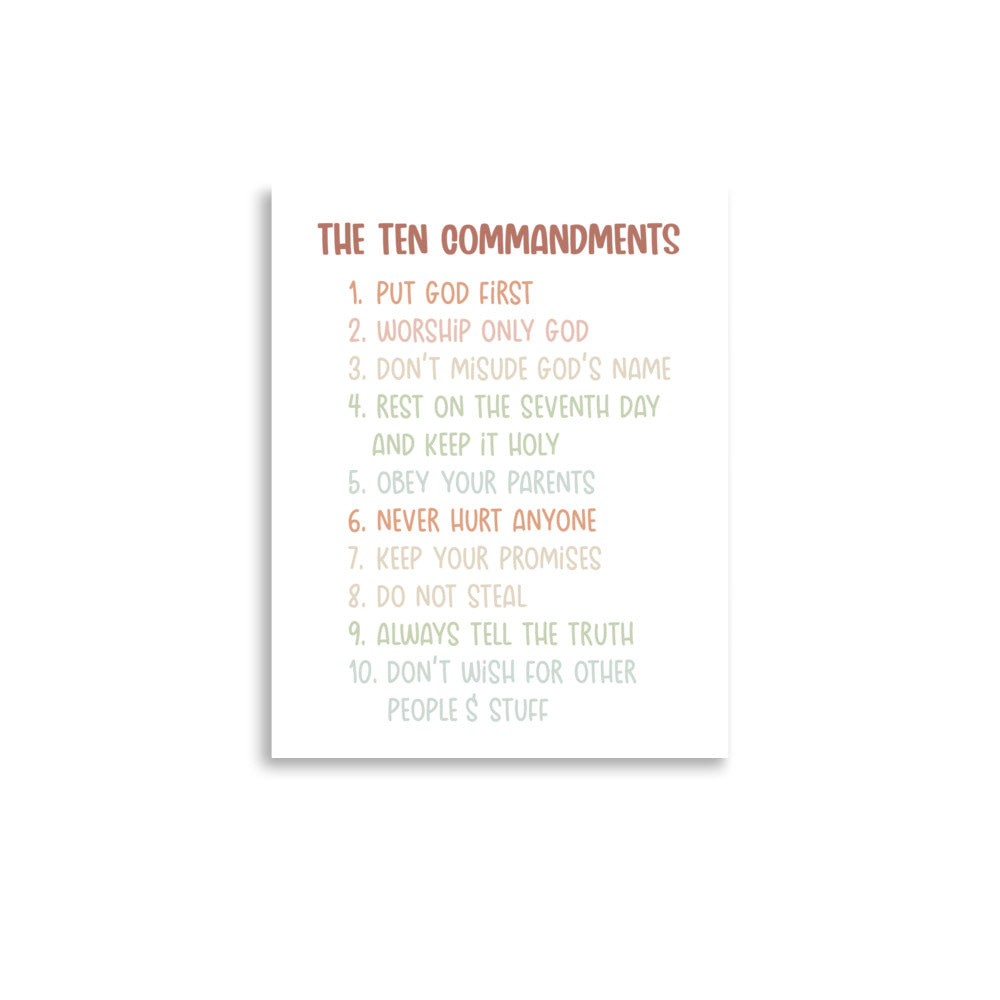 The Ten Commandments Art Print