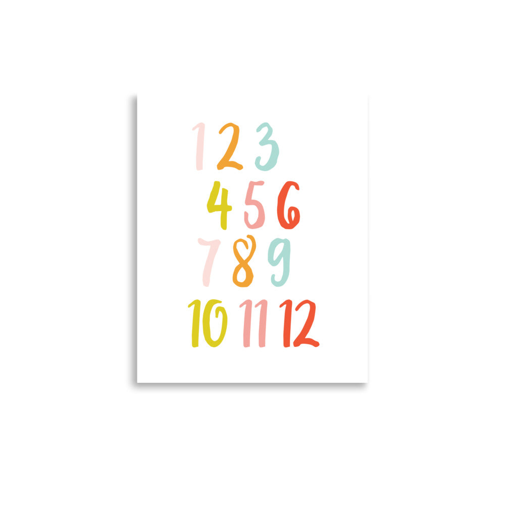 Numbers Educational Art Print