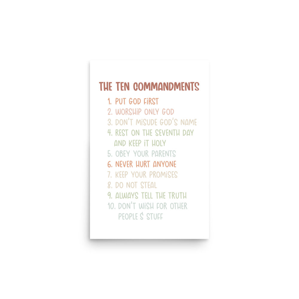 The Ten Commandments Art Print