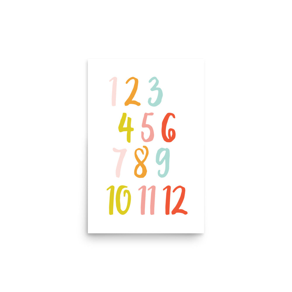 Numbers Educational Art Print