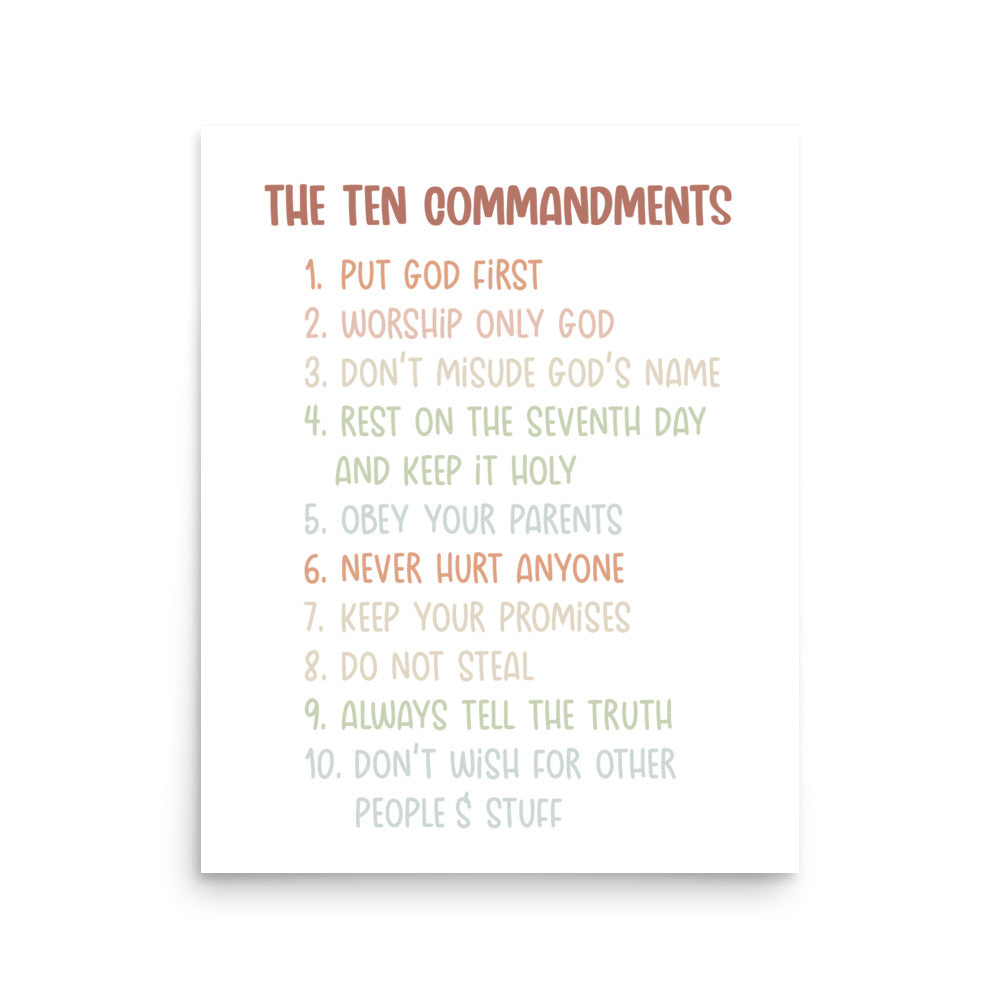 The Ten Commandments Art Print