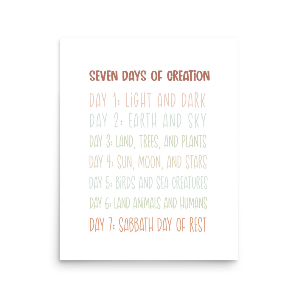 Seven Days of Creation Art Print