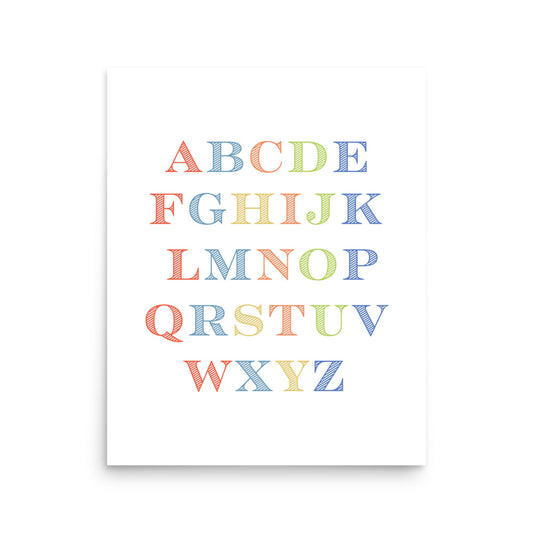 ABC Educational Art Print - Boys