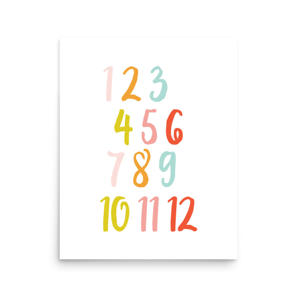 Numbers Educational Art Print