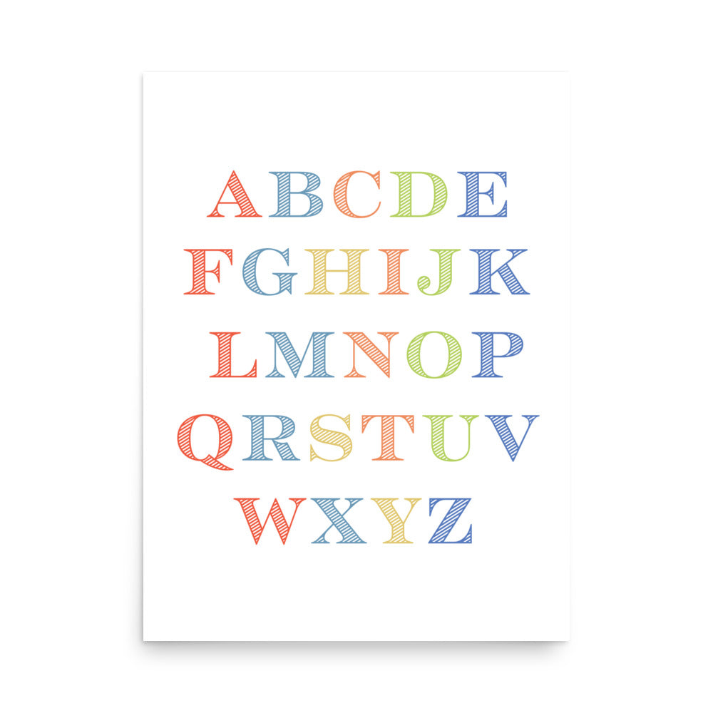 ABC Educational Art Print - Boys