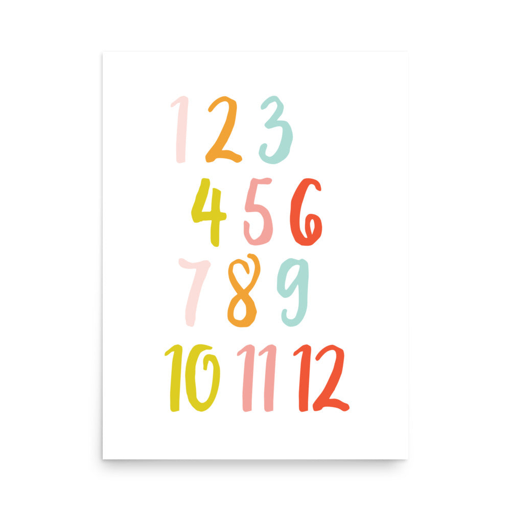 Numbers Educational Art Print