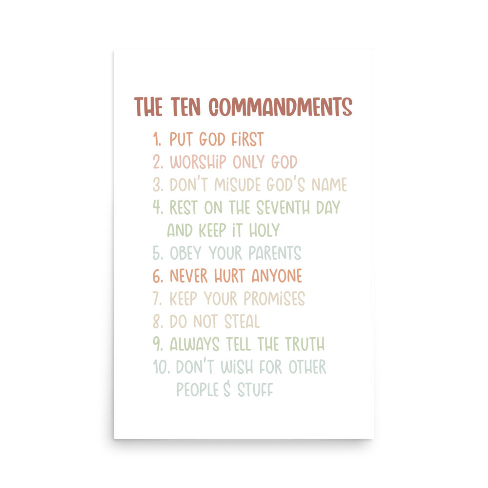 The Ten Commandments Art Print