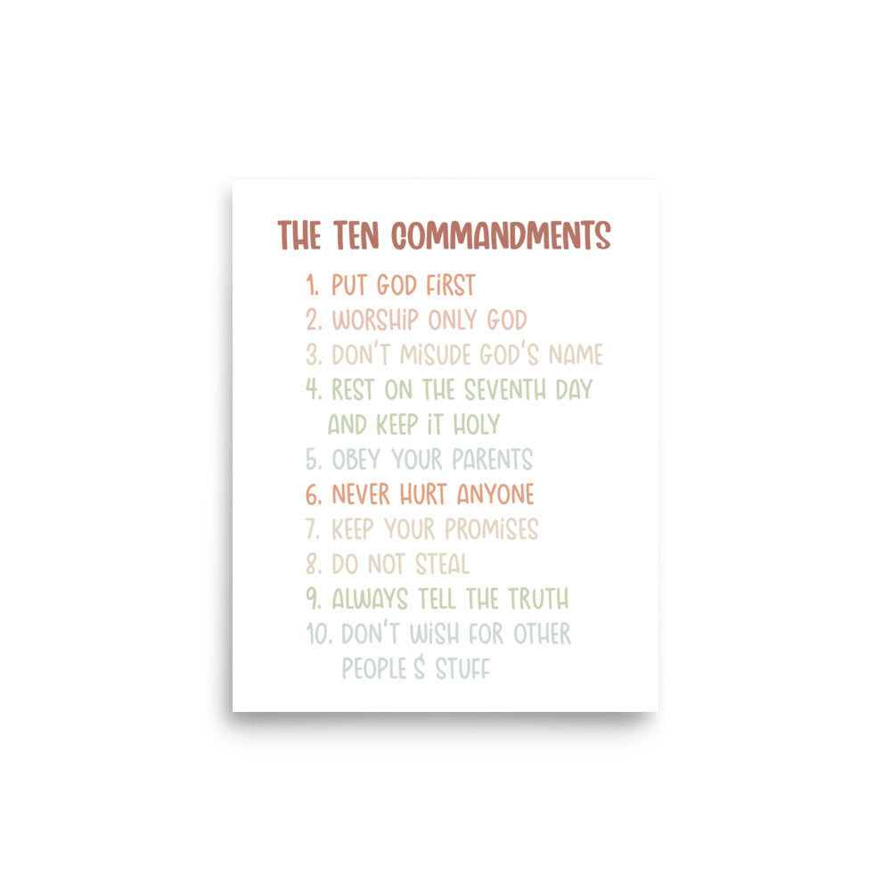 The Ten Commandments Art Print