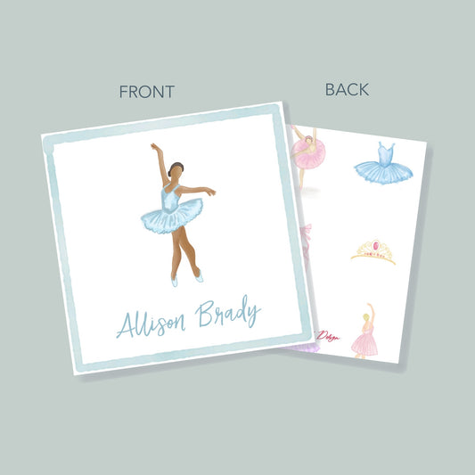 Blue Ballerina Gift Tag
