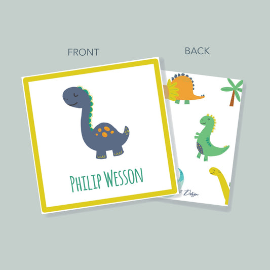 Blue Dinosaur Gift Tag