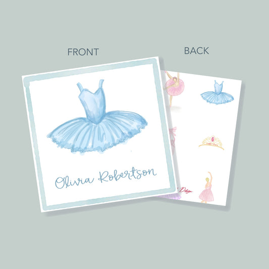 Blue TuTu Gift Tag