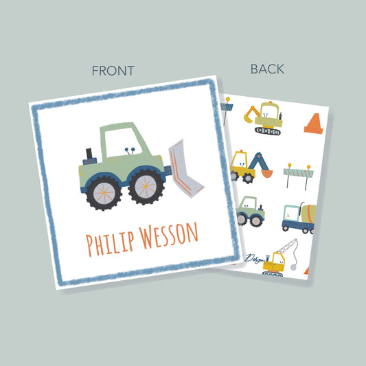 Bulldozer Gift Tag