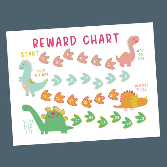 Dinosaur Girl Reward Chart