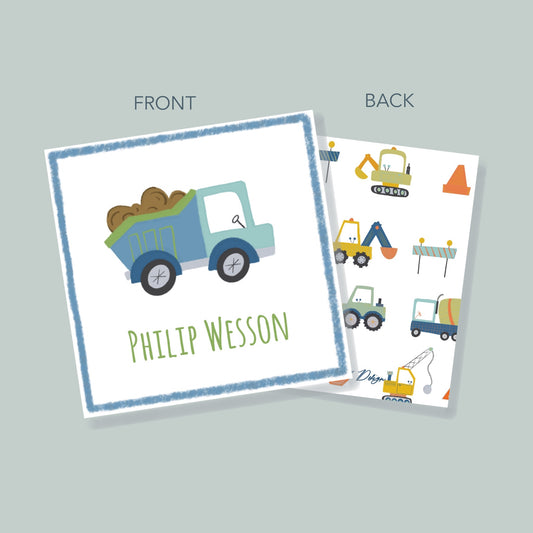 Dump Truck Gift Tag