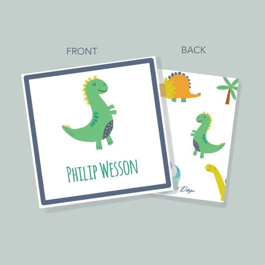 Green Dinosaur Gift Tag