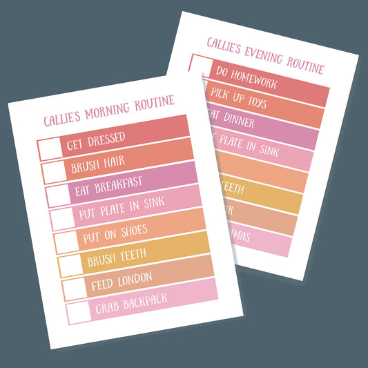 Girl's Morning and Evening Routine