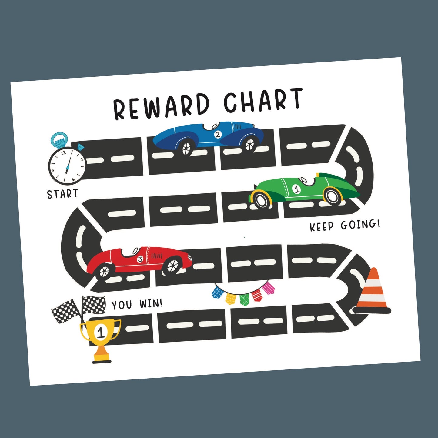 Race Car Reward Chart