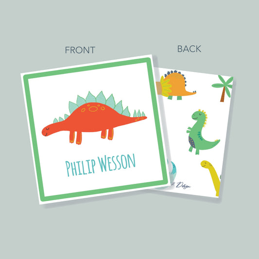 Red Dinosaur Gift Tag